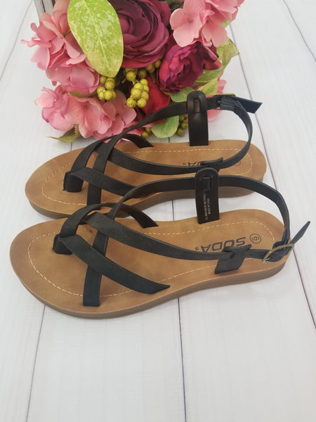 Comfy Meadow Women's Sandals - Black - Essentially Elegant 