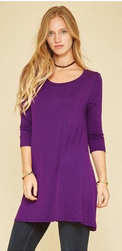 Kenzie Tunic - Purple - Essentially Elegant 