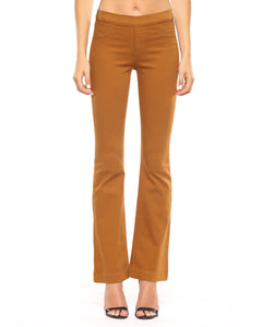 New Arrival!! Cello Mid Rise Pull On Deluxe Comfort Flare Jeans - Caramel - Essentially Elegant 