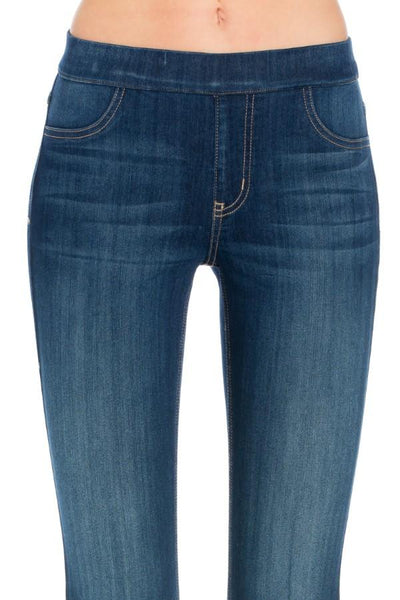 RESTOCKED!!! Cello Mid Rise Pull On Deluxe Comfort Flare Jeans - Dark ...