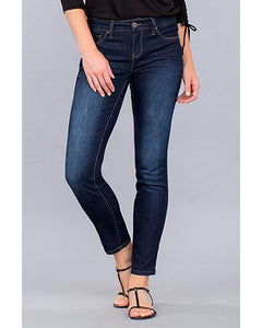 YMI - Royalty For Me Women's Basic Mid-Rise Jeans - Dark Wash - Essentially Elegant 